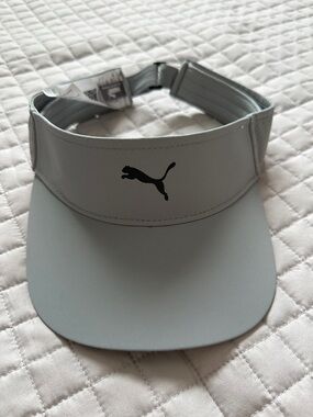 Puma Gray Visor with Black Puma Logo